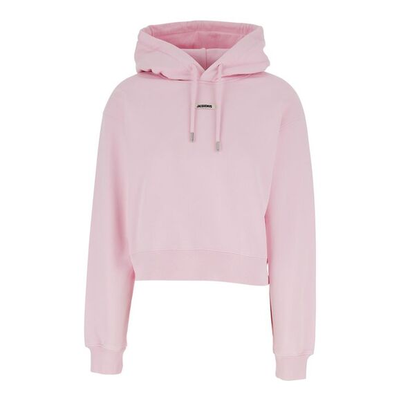 Jacquemus Women Pink Hoodie With Fixed Hood In Cotton Woman